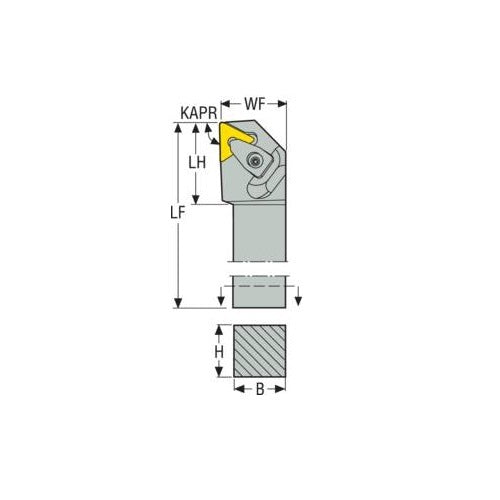 Seco Top Clamp Left - J Type - T Insert Shape2