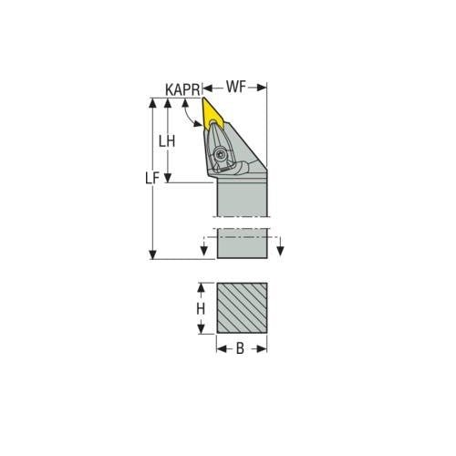 Seco Top Clamp Left - J Type - V Insert Shape - 13mm Cutting Edge Length - AIMS Industrial Supplies
