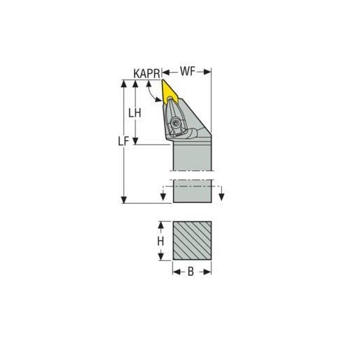 Seco Top Clamp Left - J Type - V Insert Shape - 16mm Cutting Edge Length - AIMS Industrial Supplies