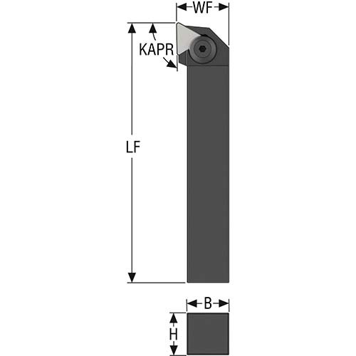 Seco Turning External Toolholder Clamp Lock 100 x 20.2 x 11mm Right 91° T Insert Shape CTGPR1616-11