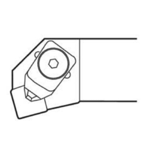Seco Turning External Toolholder Clamp Lock 150 x 35 x 6mm Left 75° S Insert Shape CSKNL2525M06 - AIMS Industrial Supplies
