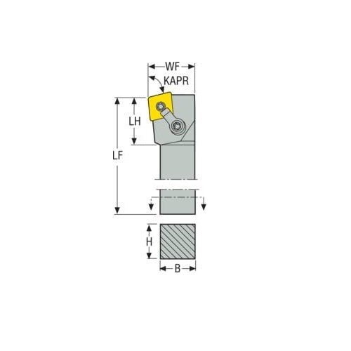 Seco Turning External Toolholder Multiple Lock 173.1 x 38.1 x 6mm Right 75° C Insert Shape MCKNR-20-6D - AIMS Industrial Supplies