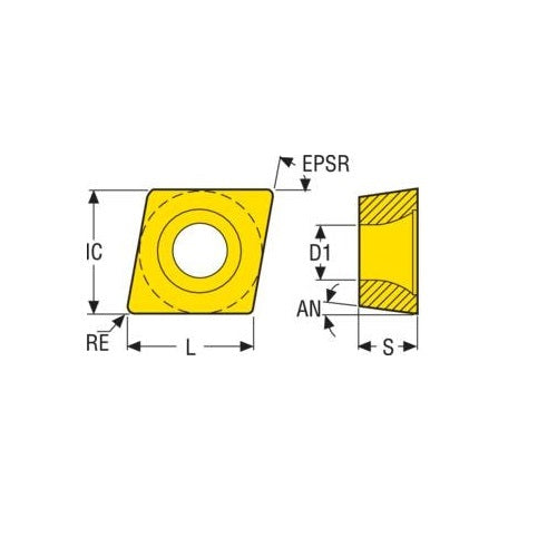 Seco Turning Insert CCMT Insert Style - F1 7° Grade TP10302