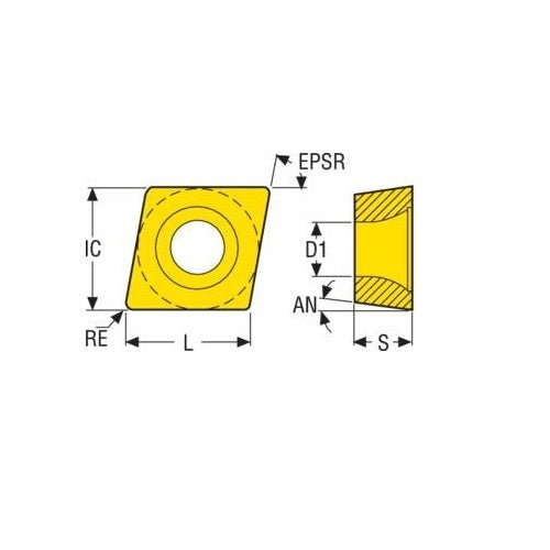 Seco Turning Insert CCMT Insert Style - F2 7° Grade HX - AIMS Industrial Supplies