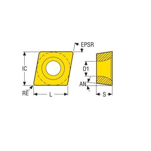 Seco Turning Insert CCMT Insert Style - MF2 7° Grade CP500 - AIMS Industrial Supplies