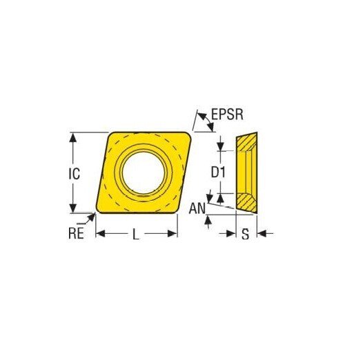 Seco Turning Insert CDCB Insert Style 15° Grade CP500 - AIMS Industrial Supplies