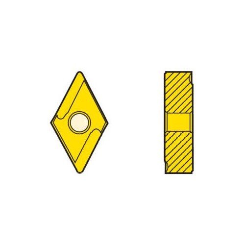 Seco Turning Insert D Shape Code 6.35 x 0.4 x 12.7mm G Insert Type - UX Left Grade TP1501 ± 0.13/± 0.05mm Tolerance DNMG150604L - UX,TP1501 - Pack of 10 - AIMS Industrial Supplies