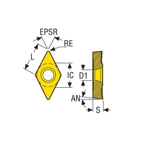 Seco Turning Insert DCGT Insert Style - F1 7° Grade TS20502