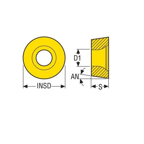 Seco Turning Insert R Shape Code 4.76 x 12mm T Insert Type 7° Grade 883 ± 0.13/± 0.05mm RCMT1204M0 Pack of 102
