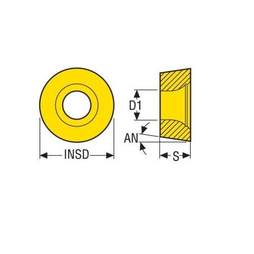 Seco Turning Insert R Shape Code 8 x 6.35 x 19.05mm H Insert Type 7° Grade TS2500 ± 0.13/± 0.05mm RCMM190600 - 46 Pack of 10 - AIMS Industrial Supplies