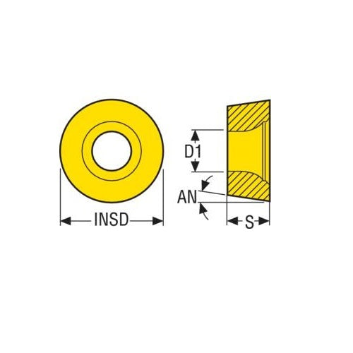 Seco Turning Insert RCMT Insert Style - F1 7° Grade CP5002