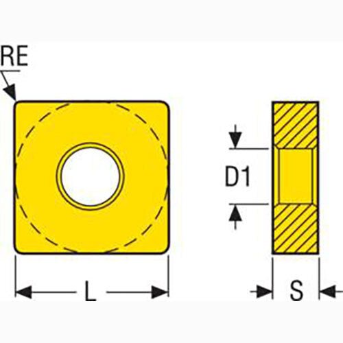Seco Turning Insert S Shape Code 6.35 x 1.6 x 19.05mm M Insert Type - R8 Grade TP40 ± 0.13/± 0.05mm Tolerance SNMM190616-R8,TP40 - Pack of 10 - AIMS Industrial Supplies