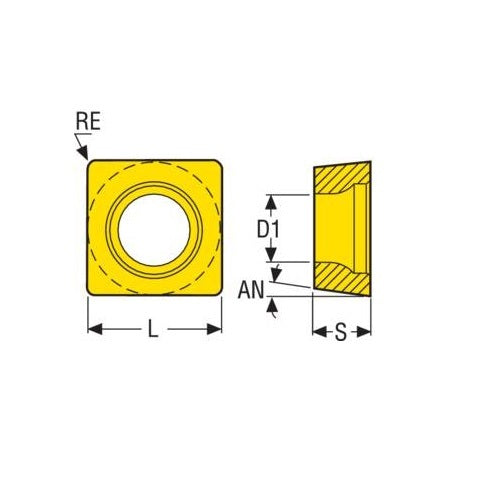 Seco Turning Insert SCMT Insert Style - F1 7° CVD Coated2