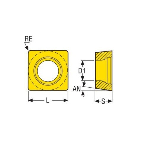 Seco Turning Insert SCMT Insert Style - F1 7° Grade CP5002