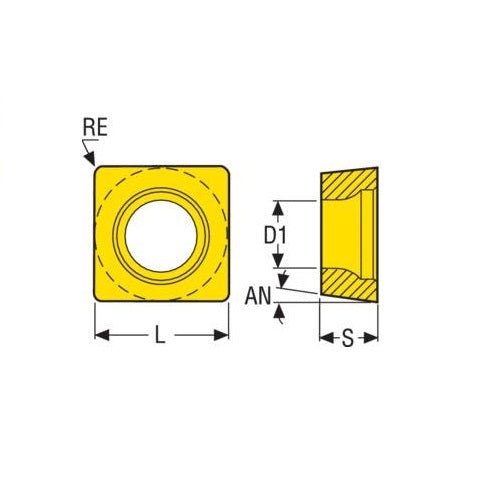 Seco Turning Insert SCMT Insert Style - M3 7° CVD Coated - AIMS Industrial Supplies