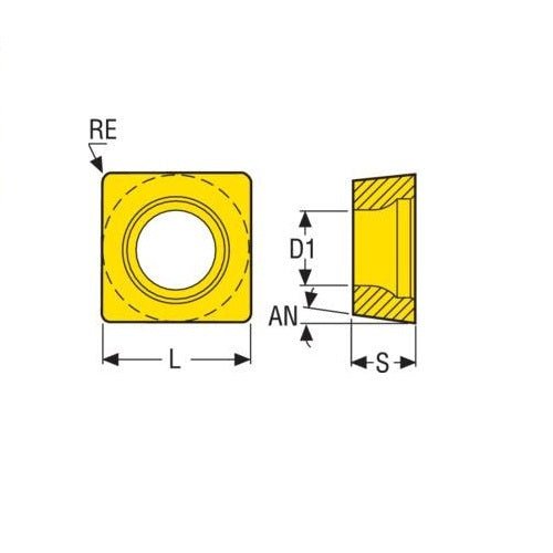 Seco Turning Insert SCMT Insert Style - M5 7° CVD Coated - AIMS Industrial Supplies