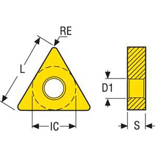 Seco Turning Insert T Shape Code 6.35 x 1.2 x 15.88mm G Insert Type - M5 Grade TP25 TNMG270612-M5 Pack of 102