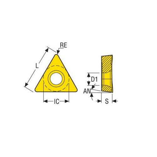 Seco Turning Insert TCGT Insert Style - AL 7° Grade KX2