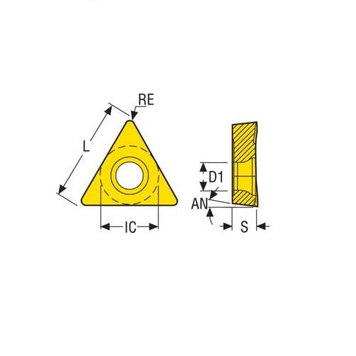 Seco Turning Insert TCGT Insert Style - UX 7° Grade CP5002