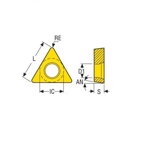 Seco Turning Insert TCMT Insert Style 7° Grade HX2