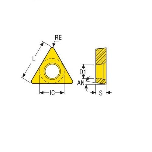 Seco Turning Insert TCMX Insert Style - F1 7° CVD Coated - AIMS Industrial Supplies