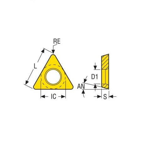 Seco Turning Insert TDAB Insert Style 15° Grade CP5002