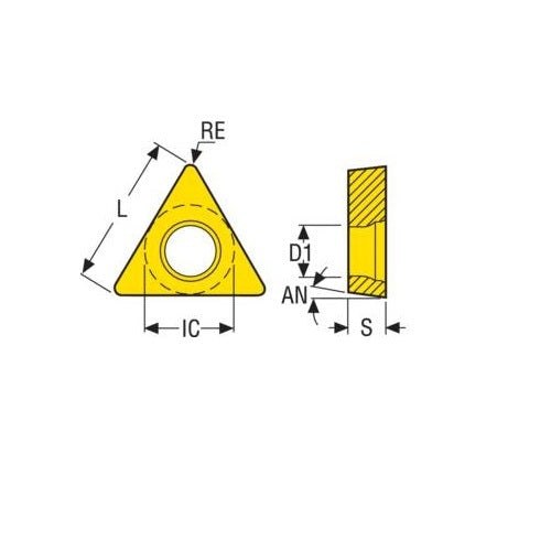 Seco Turning Insert TPMT Insert Style - F1 11° Grade CP5002