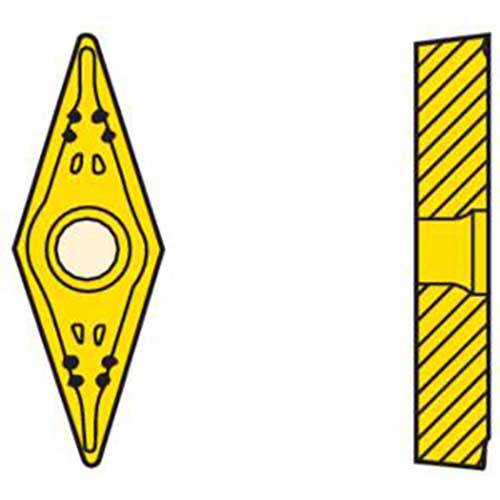 Seco Turning Insert V Shape Code 4.76 x 0.4 x 9.53mm T Insert Type - F1 5° Grade TP25 VBMT160404-F1 Pack of 53