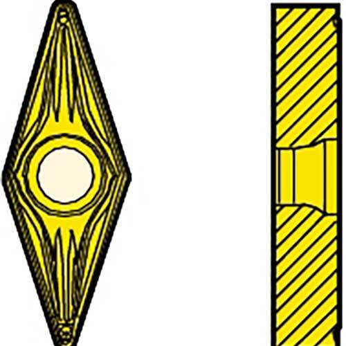 Seco Turning Insert V Shape Code 4.76 x 0.8 x 9.53mm T Insert Type - M5 5° Grade TM2501 VBMT160408-M5 Pack of 53