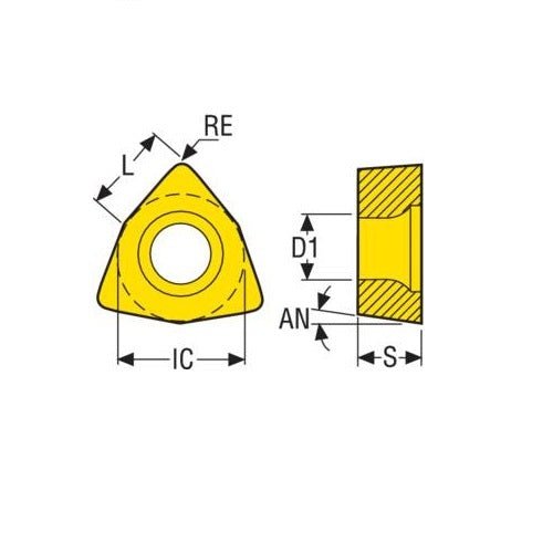 Seco Turning Insert WCMT Insert Style - F1 7° CVD Coated - AIMS Industrial Supplies