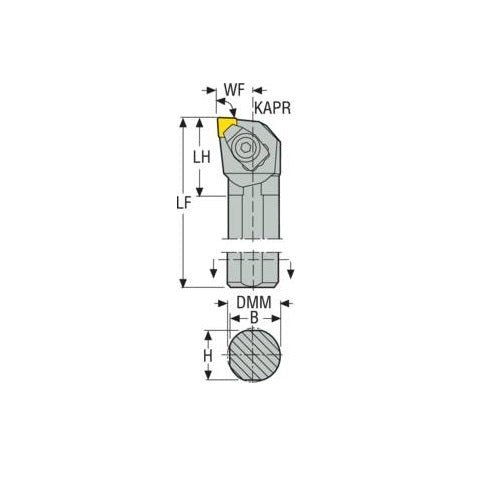 Seco Turning Internal Toolholder (Solid Steel - Clamp Lock - L Type) - AIMS Industrial Supplies