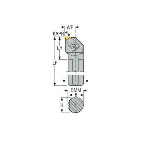 Seco Turning Internal Toolholder (Solid Steel - Clamp Lock - U Type) - AIMS Industrial Supplies