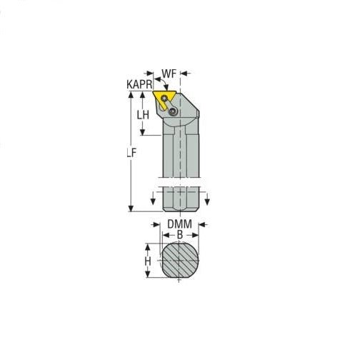 Seco Turning Internal Toolholder (Solid Steel - Multiple Lock - F Type) - AIMS Industrial Supplies