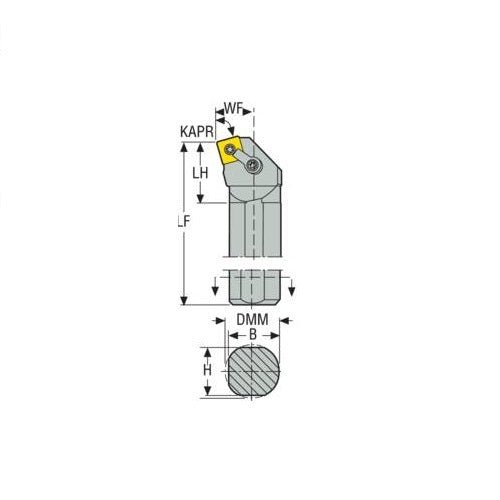 Seco Turning Internal Toolholder (Solid Steel - Multiple Lock - K Type) - AIMS Industrial Supplies