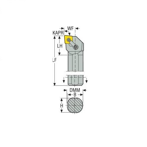 Seco Turning Internal Toolholder (Solid Steel - Multiple Lock - L Type) - AIMS Industrial Supplies