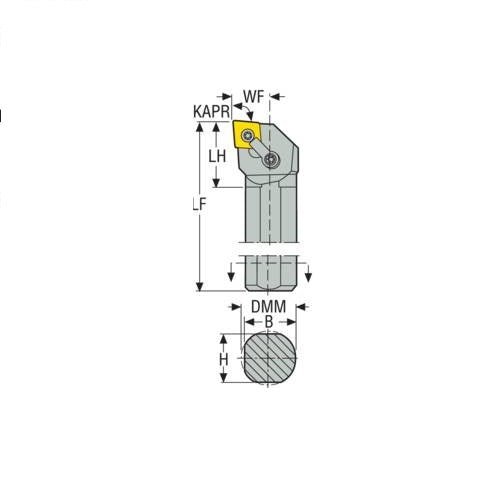 Seco Turning Internal Toolholder (Solid Steel - Multiple Lock - L Type) - AIMS Industrial Supplies