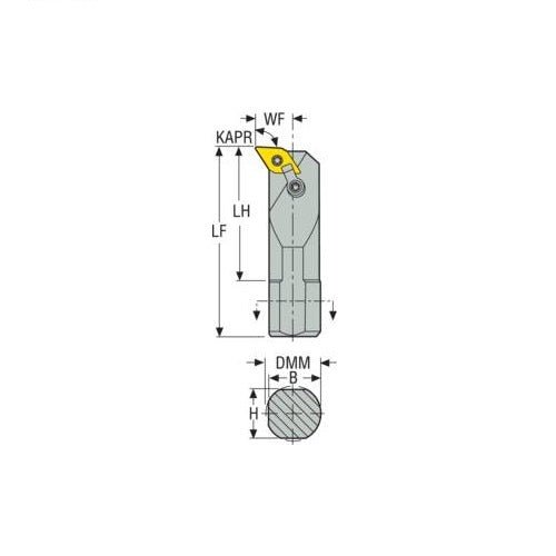 Seco Turning Internal Toolholder (Solid Steel - Multiple Lock - U Type) - AIMS Industrial Supplies
