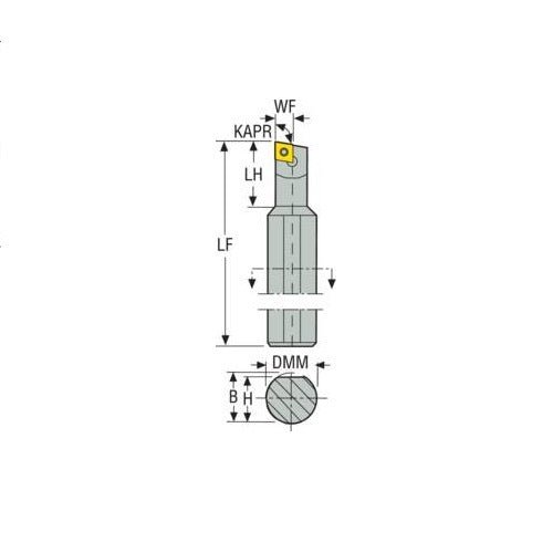 Seco Turning Internal Toolholder (Solid Steel - Screw Lock - L Type) Right - AIMS Industrial Supplies