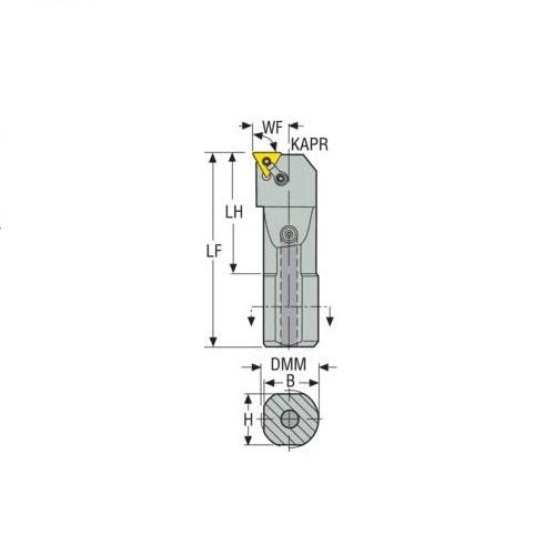 Seco Turning Internal Toolholder (Steel - Multiple Lock - F Type) - AIMS Industrial Supplies