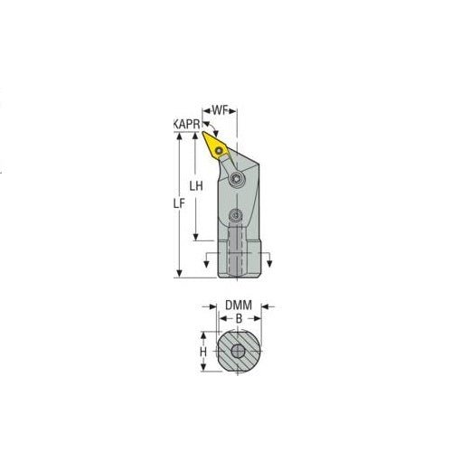 Seco Turning Internal Toolholder (Steel - Multiple Lock - P Type) Left - AIMS Industrial Supplies