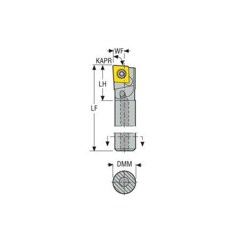 Seco Turning Internal Toolholder (Steel - Screw Lock - L Type) Left - AIMS Industrial Supplies