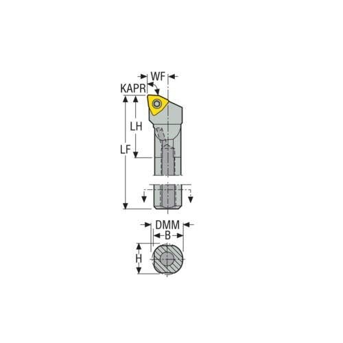 Seco Turning Internal Toolholder (Steel - Screw Lock - L Type) Right - AIMS Industrial Supplies