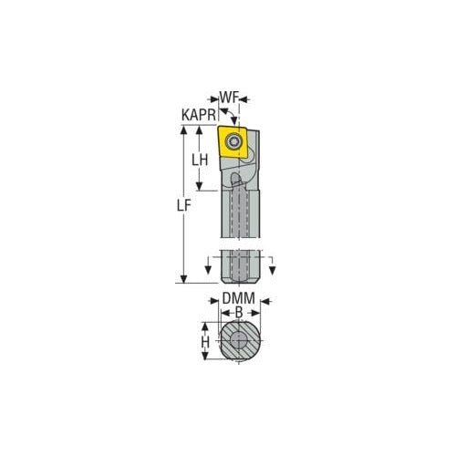 Seco Turning Internal Toolholder (Steel - Screw Lock - L Type) Right - AIMS Industrial Supplies