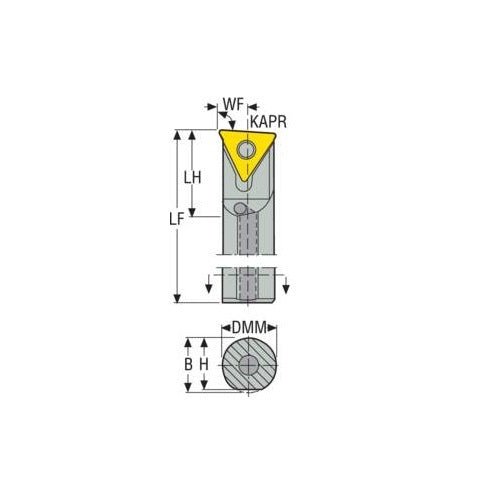 Seco Turning Internal Toolholder (Steel - Screw Lock - L Type) Right - AIMS Industrial Supplies