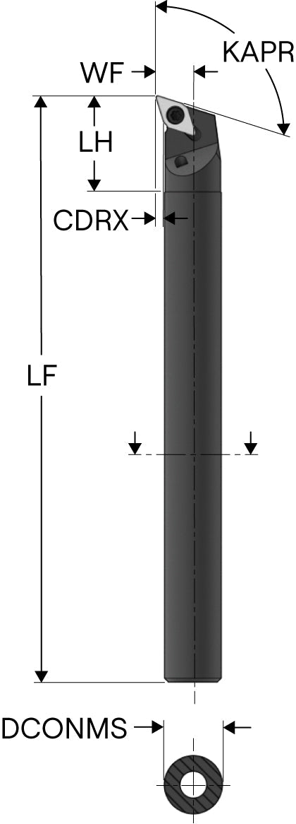 Seco Turning Internal Toolholder (Steel - Screw Lock - Q Type) - AIMS Industrial Supplies