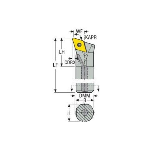 Seco Turning Internal Toolholder (Steel - Screw Lock - Q Type) Left - AIMS Industrial Supplies
