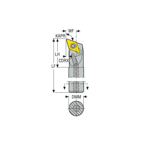 Seco Turning Internal Toolholder (Steel - Screw Lock - Q Type) Left2
