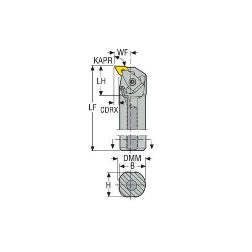 Seco Turning Internal Toolholder (Steel - Top Clamp - U Type) - AIMS Industrial Supplies