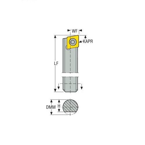 Seco Turning Toolholder for Boring (Solid Steel - Screw Lock - A Type) Left - AIMS Industrial Supplies