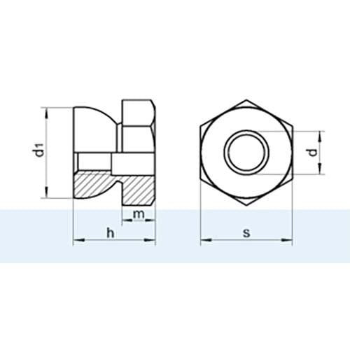 Security Shrear Nut - Stainless Steel - AIMS Industrial Supplies